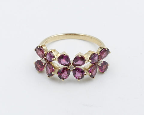 9ct Gold Rhodolite Garnet Ring