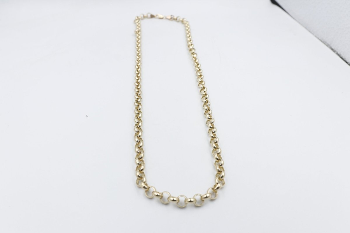 9ct Gold Round Belcher Chain B4 5CHB460Y 60cm