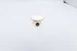 9ct Gold Garnet and Diamond Halo Ring 5R0021