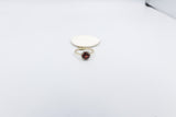 9ct Gold Garnet and Diamond Halo Ring 5R0021
