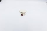 9ct Gold Garnet and Diamond Halo Ring 5R0021