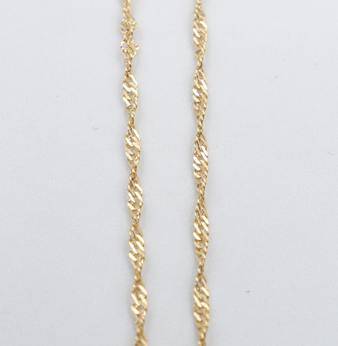 9ct Gold Singapore Twist Chain SNG30 50cm