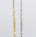 9ct Gold Singapore Twist Chain SNG30 50cm