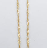 9ct Gold Singapore Twist Chain SNG30 50cm