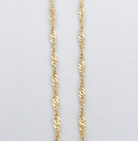 9ct Gold Singapore Twist Chain SNG30 50cm