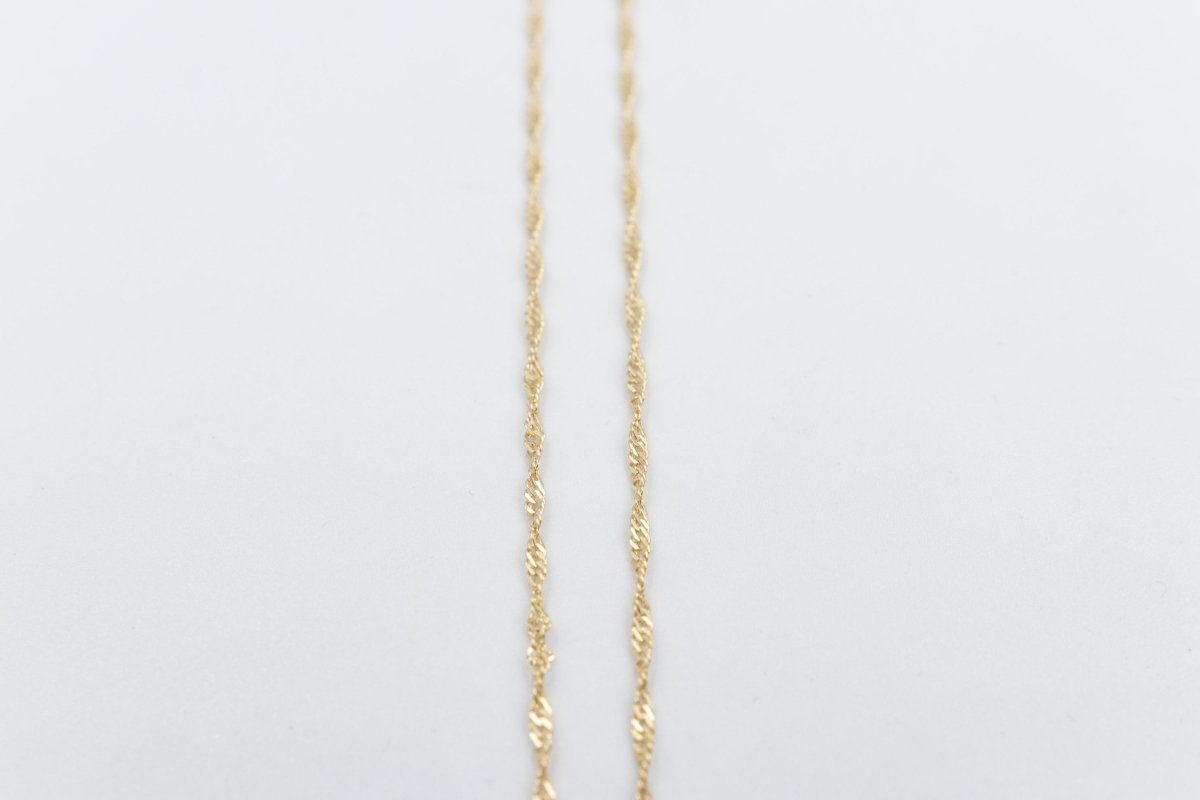 9ct Gold Singapore Twist Chain SNG30 50cm
