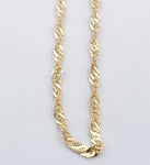 9ct Gold Singapore Twist Chain SNG40 55cm