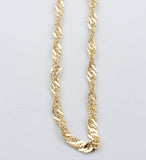 9ct Gold Singapore Twist Chain SNG40 55cm