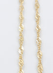 9ct Gold Singapore Twist Chain SNG50 50cm
