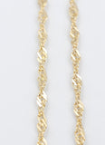 9ct Gold Singapore Twist Chain SNG50 50cm