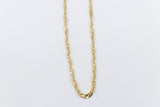 9ct Gold Singapore Twist Chain SNG50 50cm