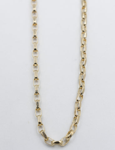9ct Gold Diamond Cut Belcher Chain 45cm 9YBOD2.45
