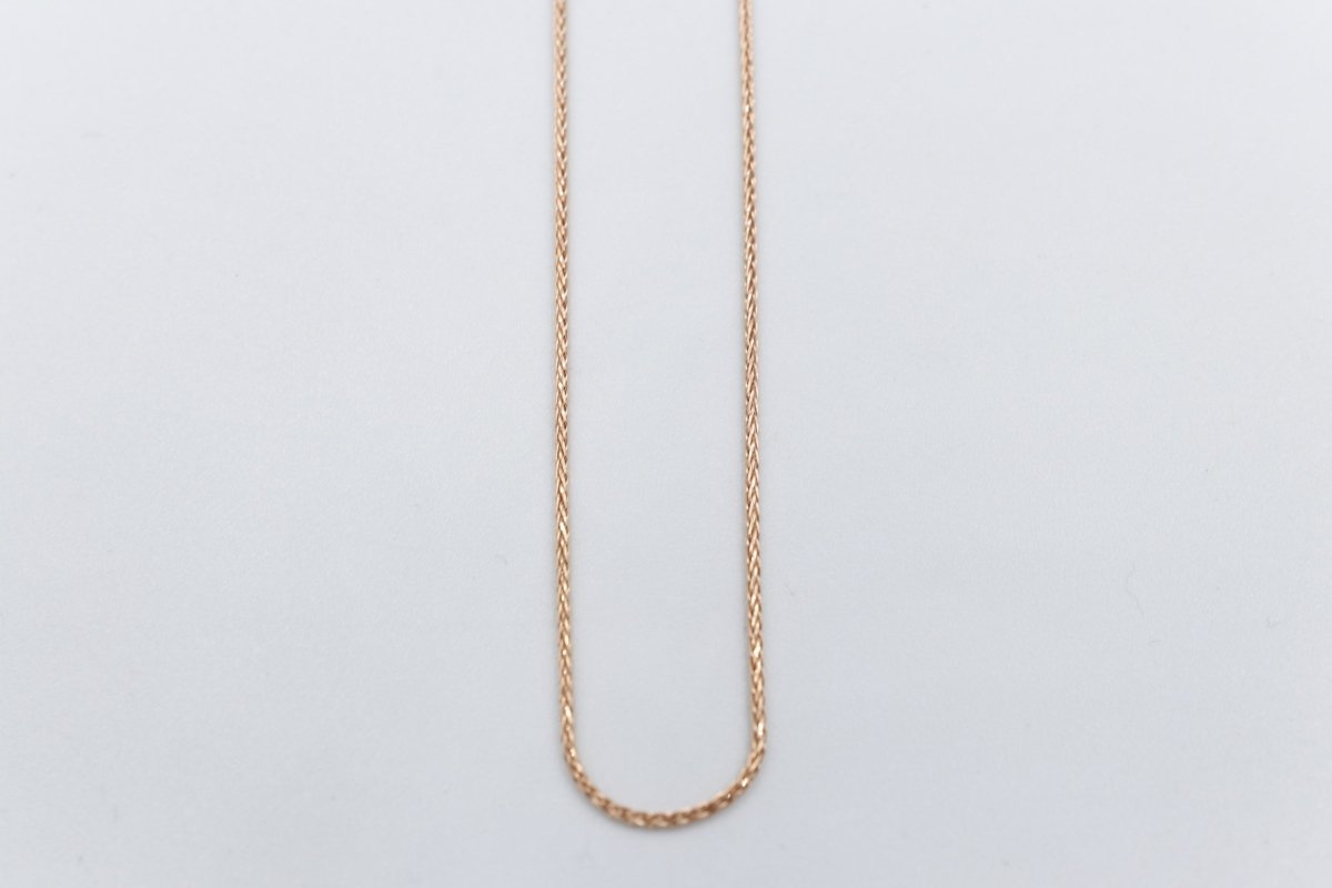 9ct Rose Gold Italian Wheatsheaf Chain 45cms