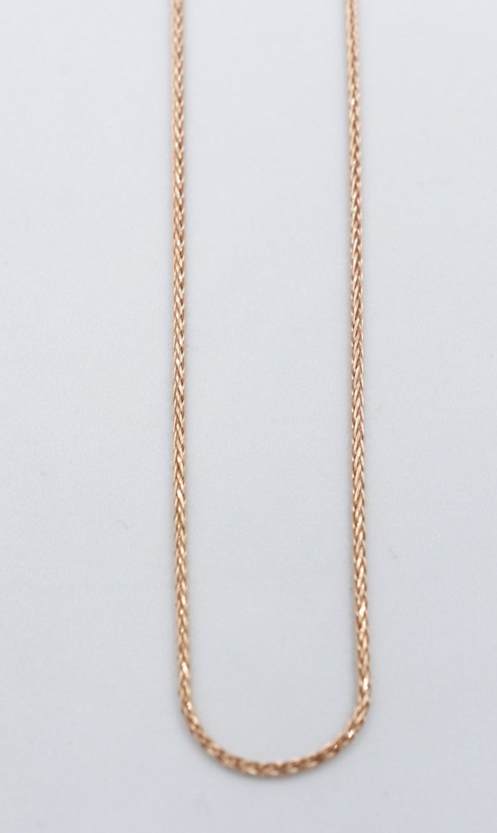 9ct Rose Gold Italian Wheatsheaf Chain 45cms