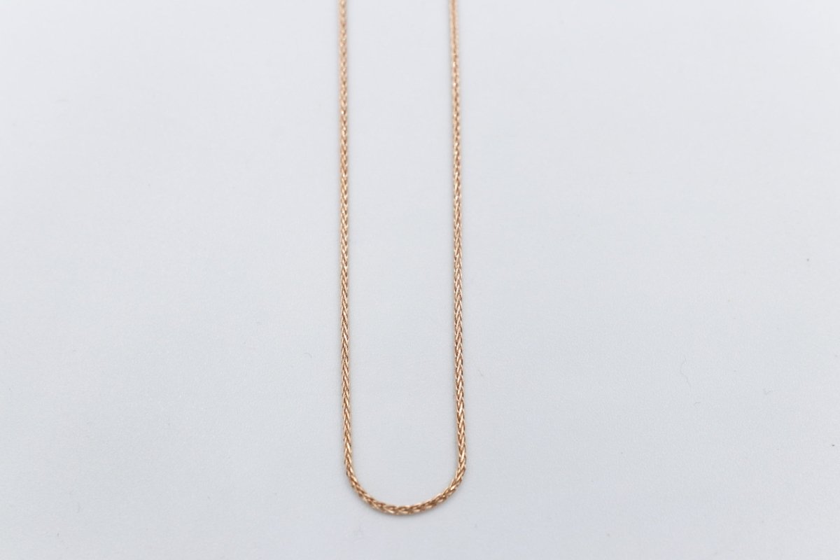 9ct Rose Gold Italian Wheatsheaf Chain 45cms