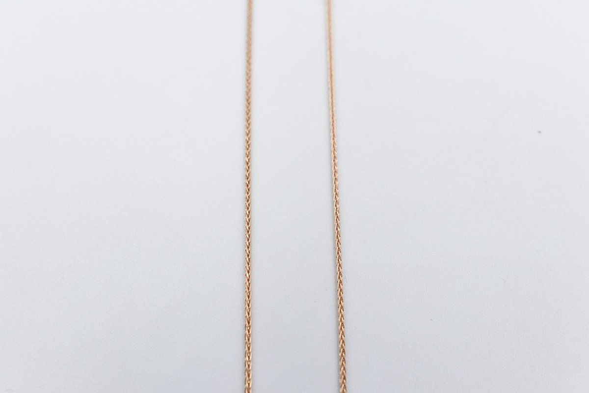 9ct Rose Gold Italian Wheatsheaf Chain 45cms