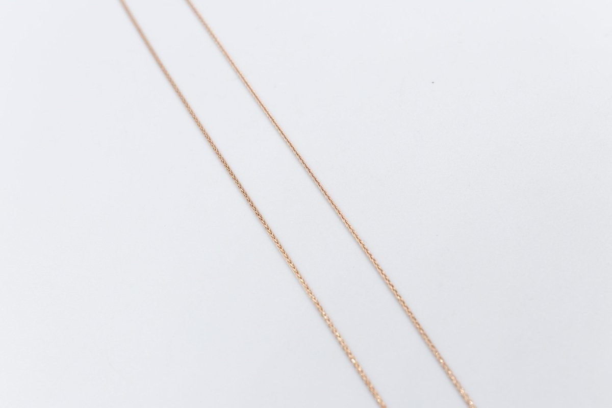 9ct Rose Gold Italian Wheatsheaf Chain 45cms