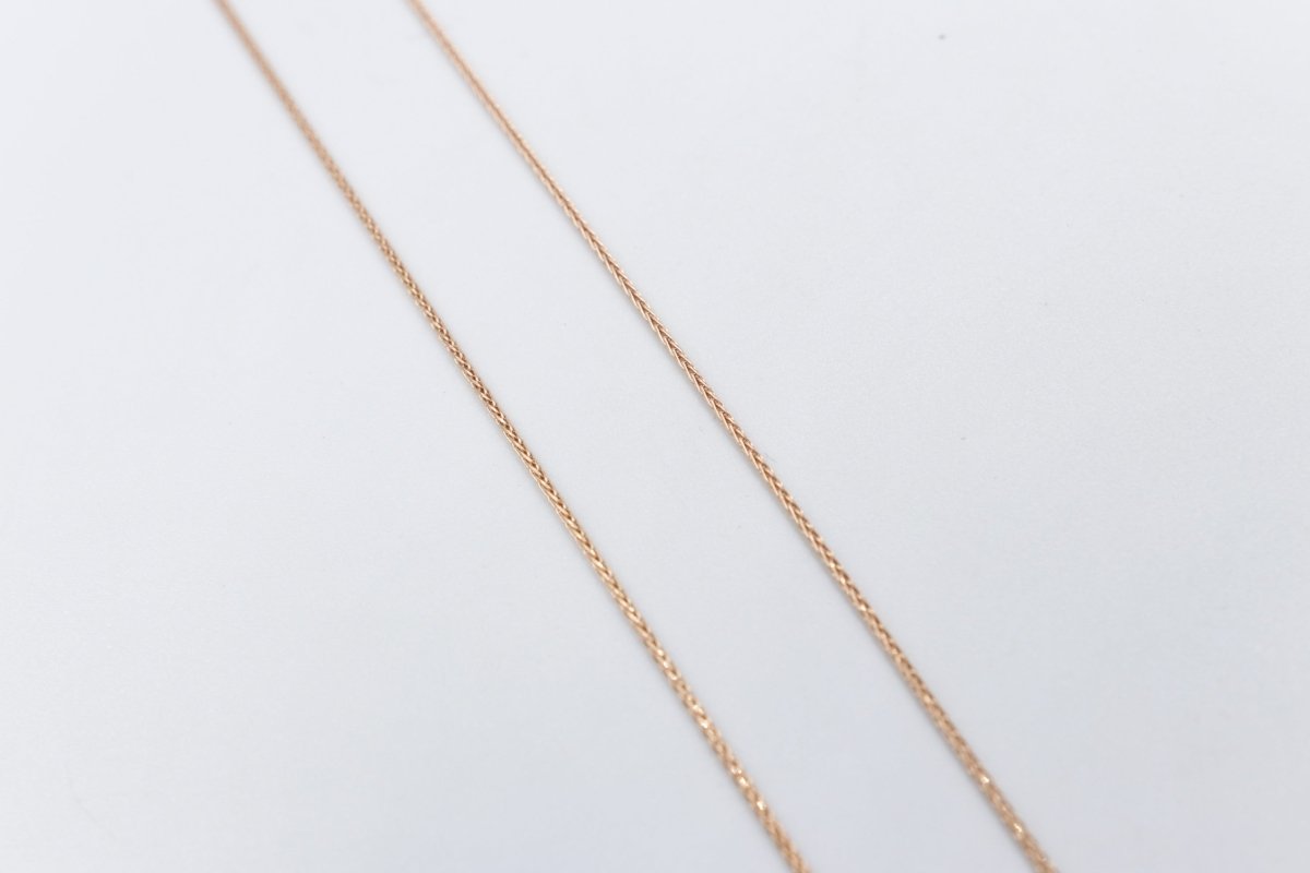 9ct Rose Gold Italian Wheatsheaf Chain 45cms