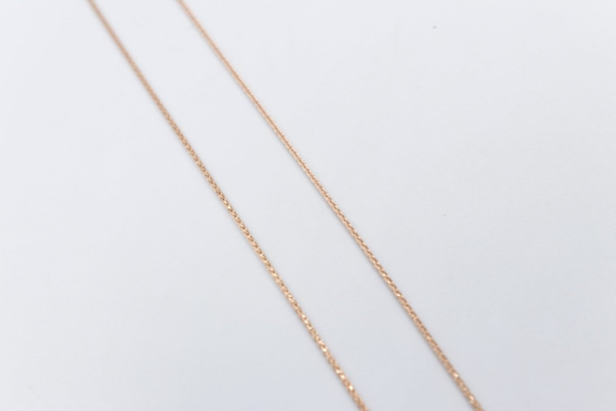 9ct Rose Gold Italian Wheatsheaf Chain 45cms