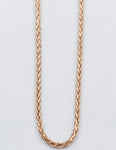 9ct Rose Gold Italian Wheatsheaf Chain 50cms