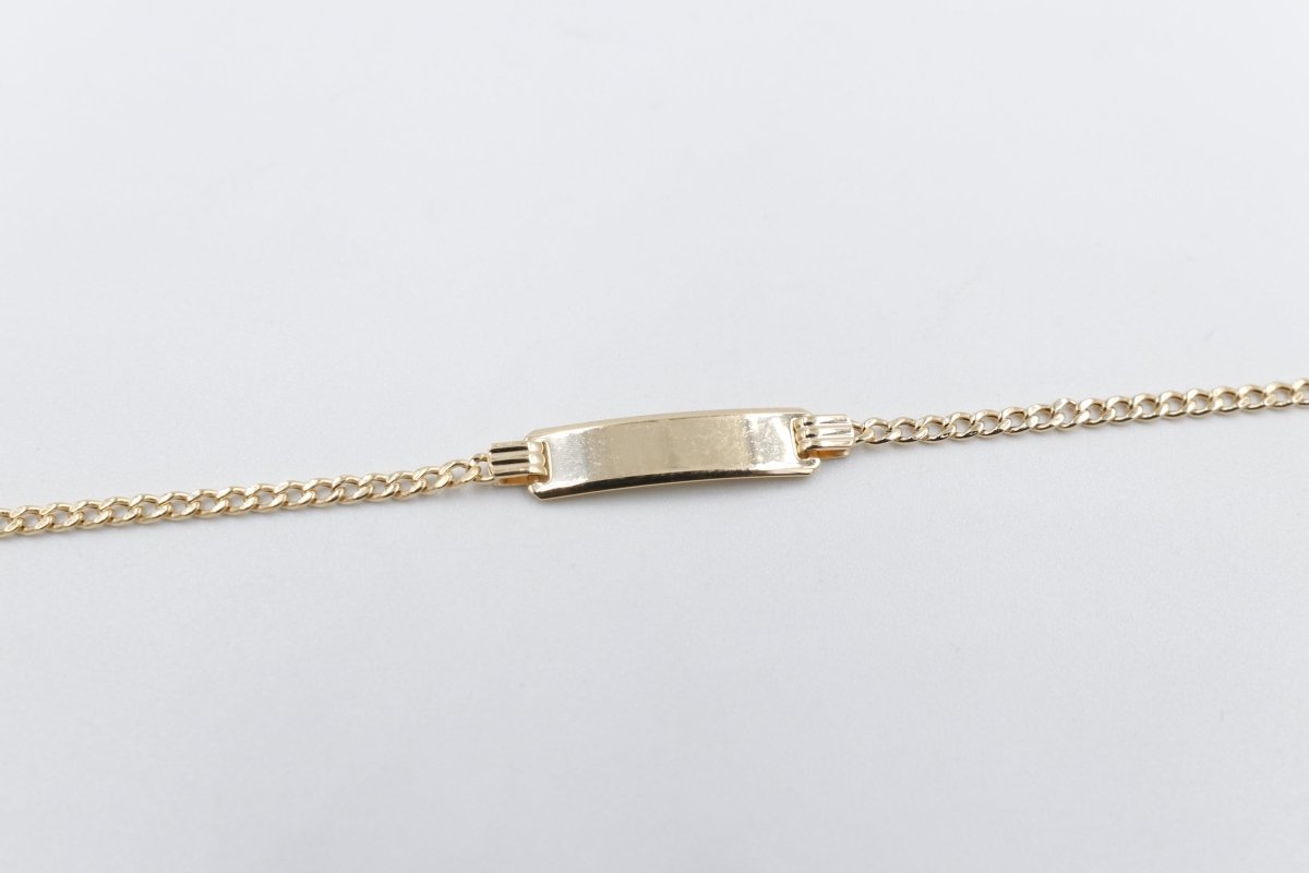 9ct Gold kids ID bracelet 16cm  608PK548/4