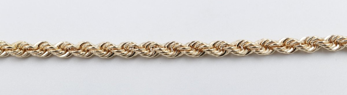 9ct Gold Italian Rope Bracelet 19cm 80HVC91/4 19cm