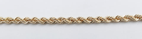 9ct Gold Italian Rope Bracelet 19cm 80HVC91/4 19cm