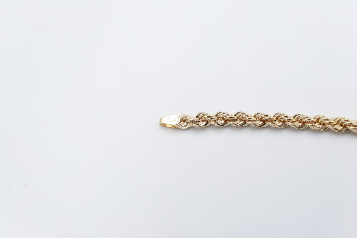 9ct Gold Italian Rope Bracelet 19cm 80HVC91/4 19cm