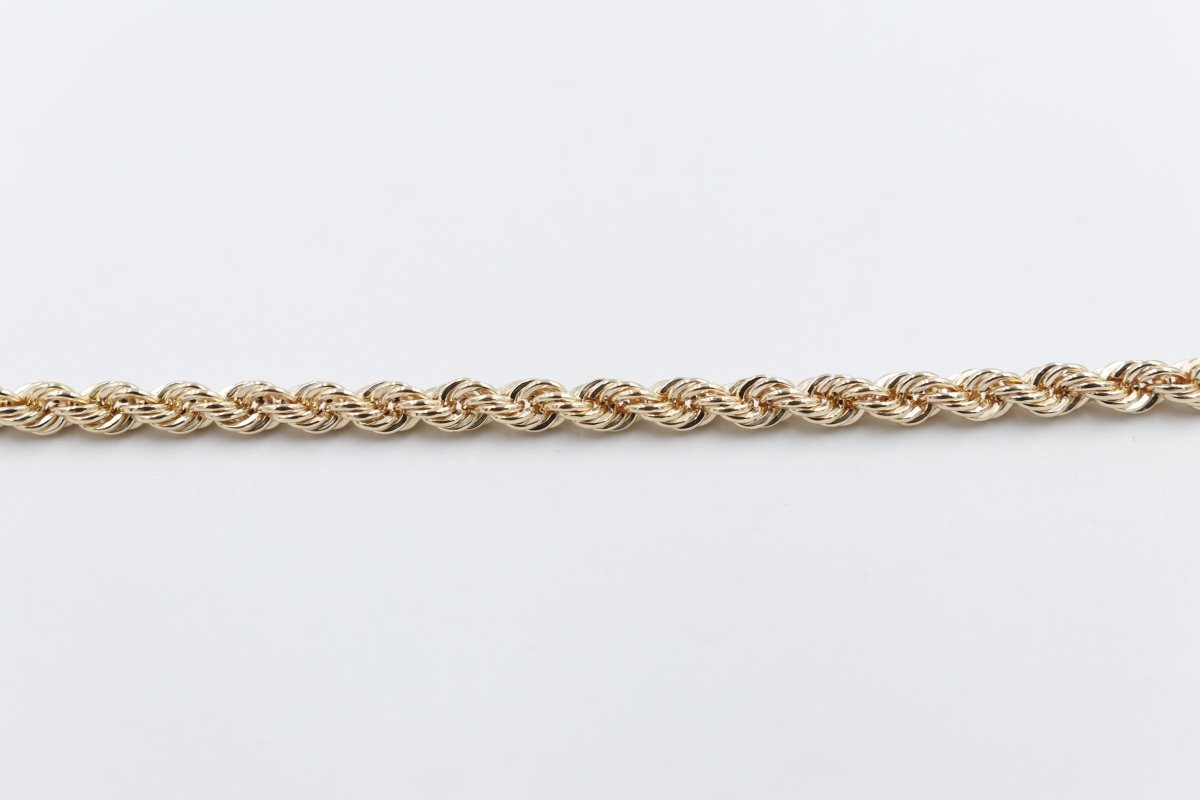 9ct Gold Italian Rope Bracelet 19cm 80HVC91/4 19cm