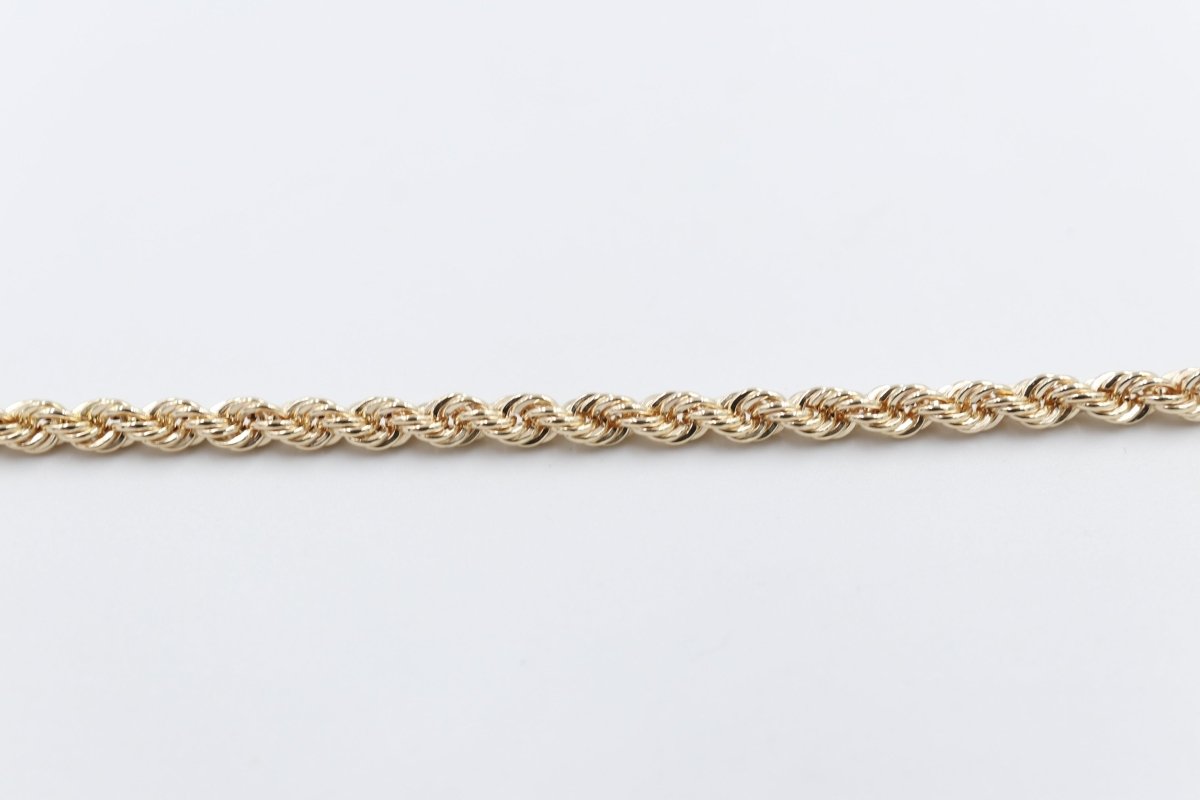 9ct Gold Italian Rope Bracelet 19cm 80HVC91/4 19cm