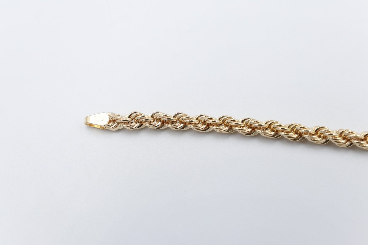 9ct Gold Italian Rope Bracelet 19cm 80HVC91/4 19cm