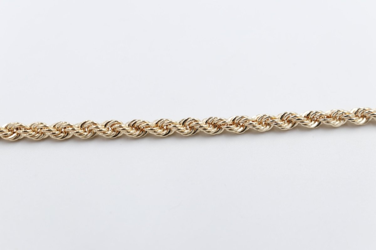 9ct Gold Italian Rope Bracelet 19cm 80HVC91/4 19cm