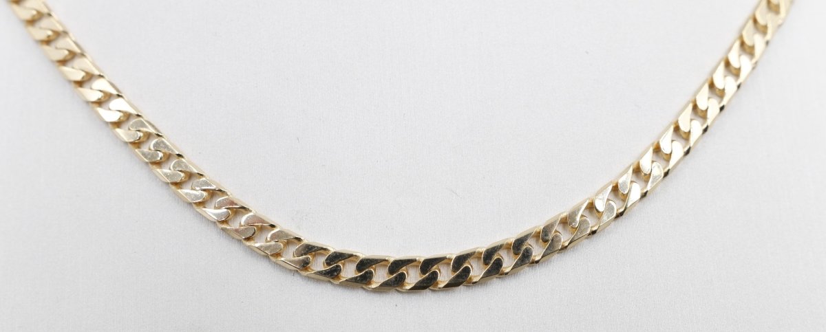 9ct Gold Solid Curb Link Chain 55cm 120HK145/4