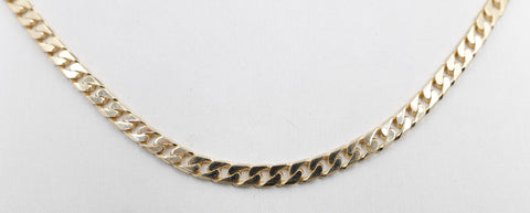 9ct Gold Solid Curb Link Chain cm 120HK145/4