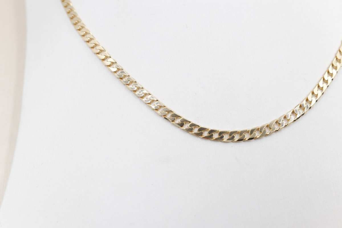 9ct Gold Solid Curb Link Chain 55cm 120HK145/4