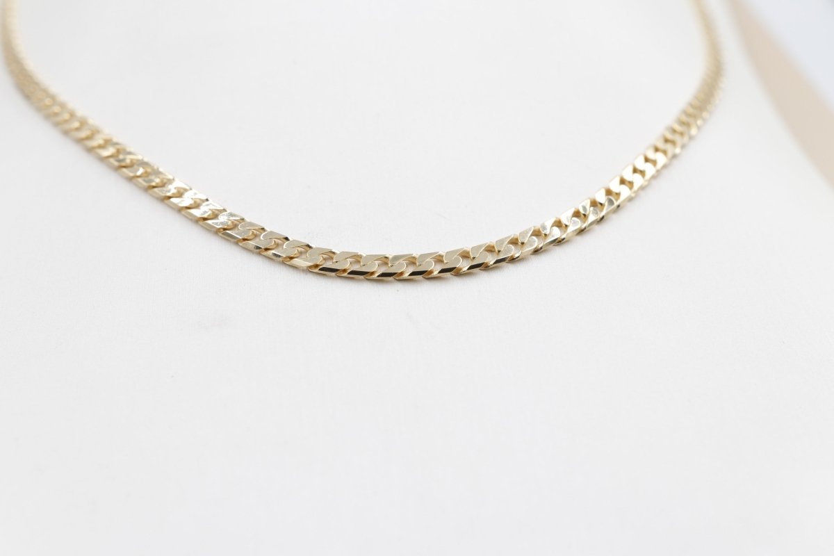 9ct Gold Solid Curb Link Chain 55cm 120HK145/4
