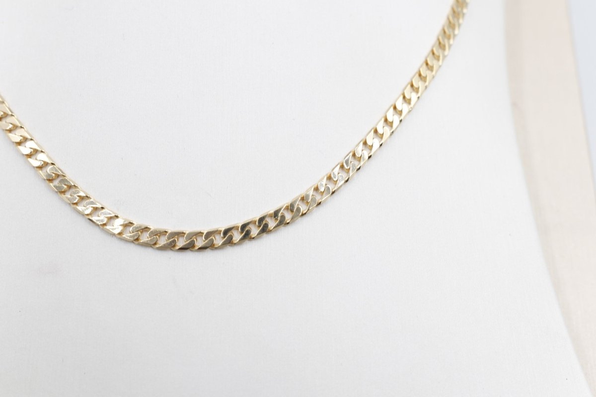 9ct Gold Solid Curb Link Chain 55cm 120HK145/4