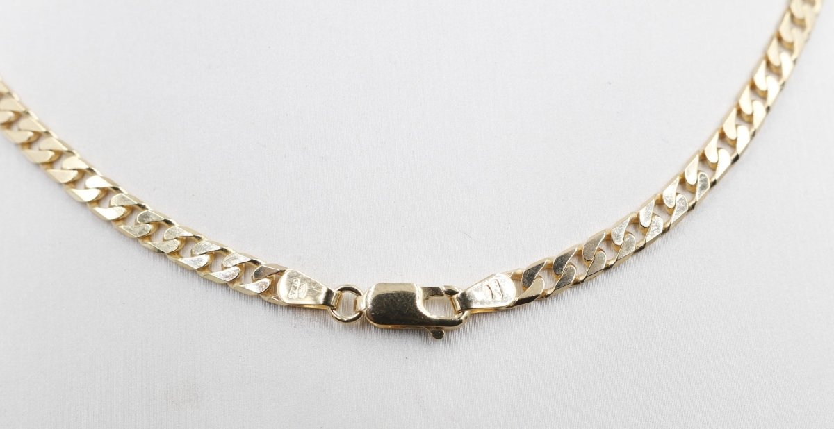 9ct Gold Solid Curb Link Chain 55cm 120HK145/4