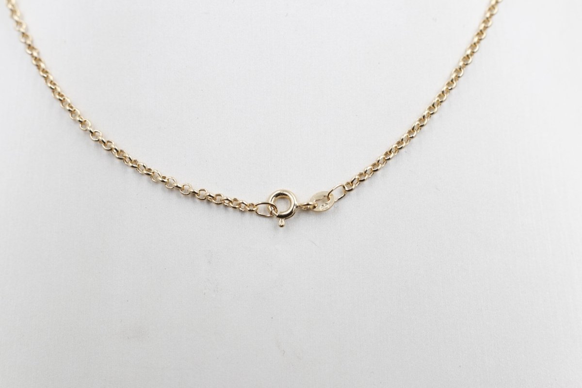 9ct Gold Hollow Round Belcher Chain 45cm