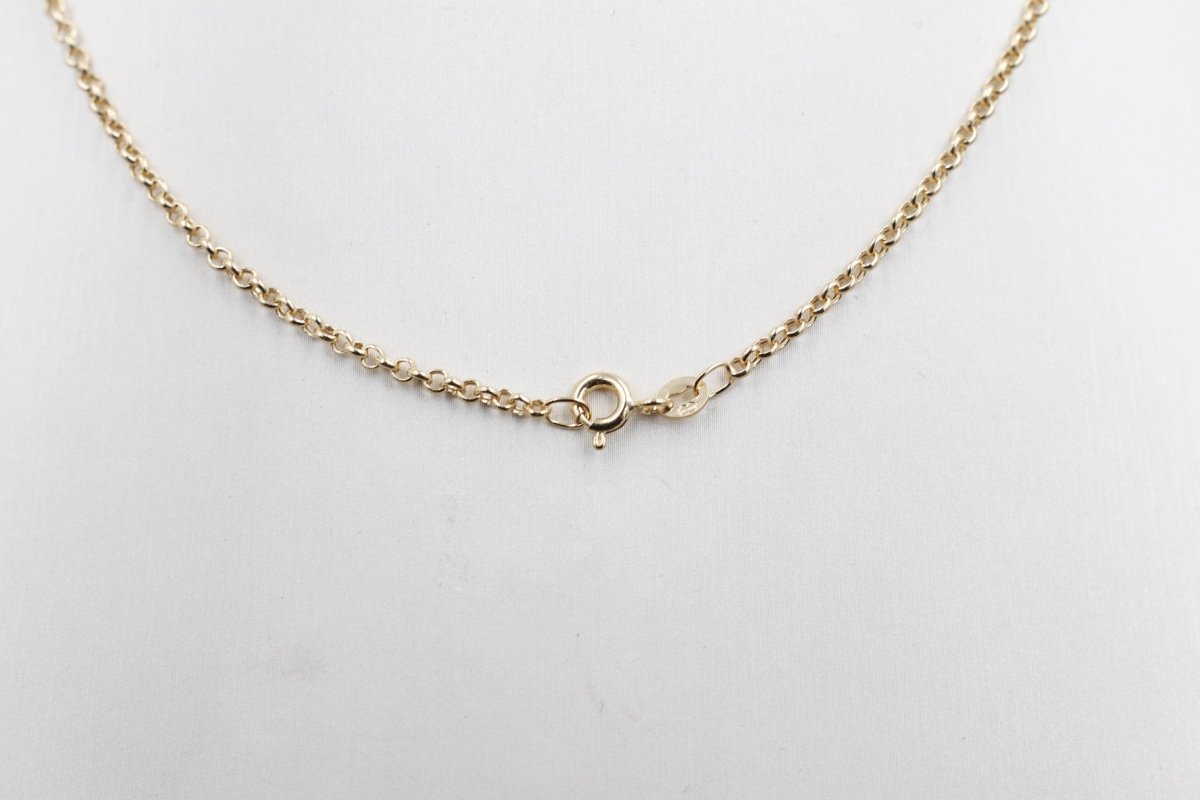 9ct Gold Hollow Round Belcher Chain 45cm