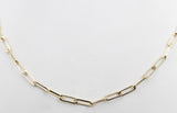 9ct Gold Paperclip Chain 45cm