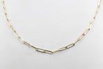 9ct Gold Paperclip Chain 45cm