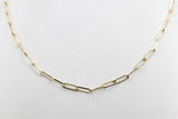 9ct Gold Paperclip Chain 45cm