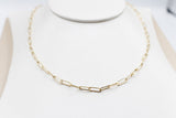 9ct Gold Paperclip Chain 45cm