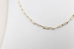 9ct Gold Paperclip Chain 45cm