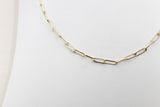 9ct Gold Paperclip Chain 45cm