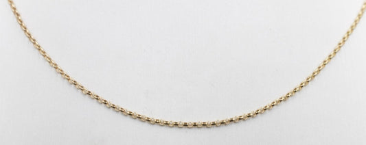 9ct Gold Oval Belcher Chain 45cm