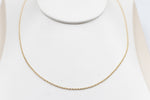 9ct Gold Oval Belcher Chain 45cm