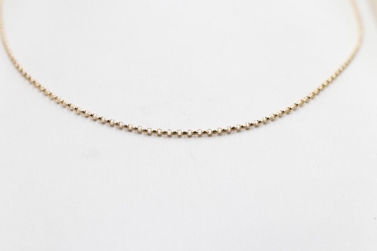 9ct Gold Oval Belcher Chain 45cm