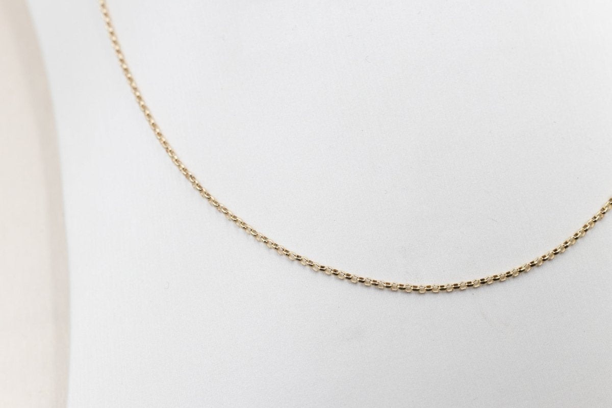9ct Gold Oval Belcher Chain 45cm